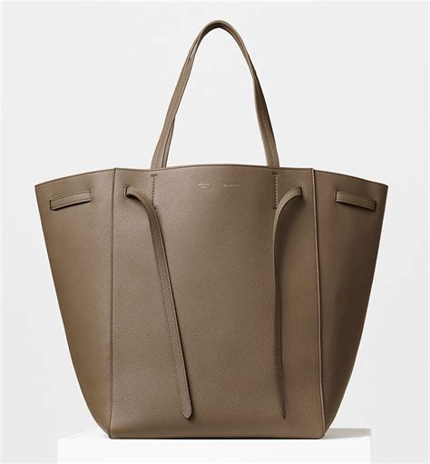 celine leather shopper bag